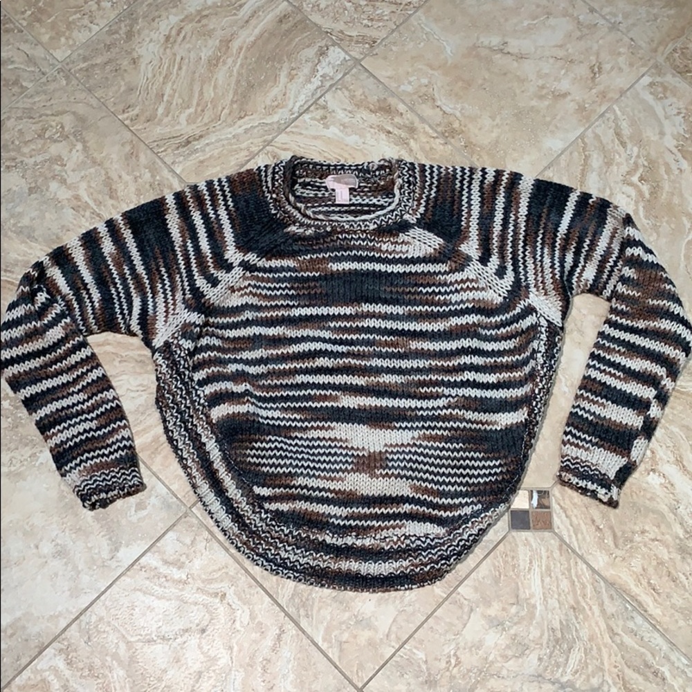 Brown and Gray patterned Sweater